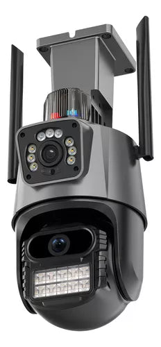 Cámara de Seguridad WiFi Doble Lente con ¡ALARMA Y BALIZA!